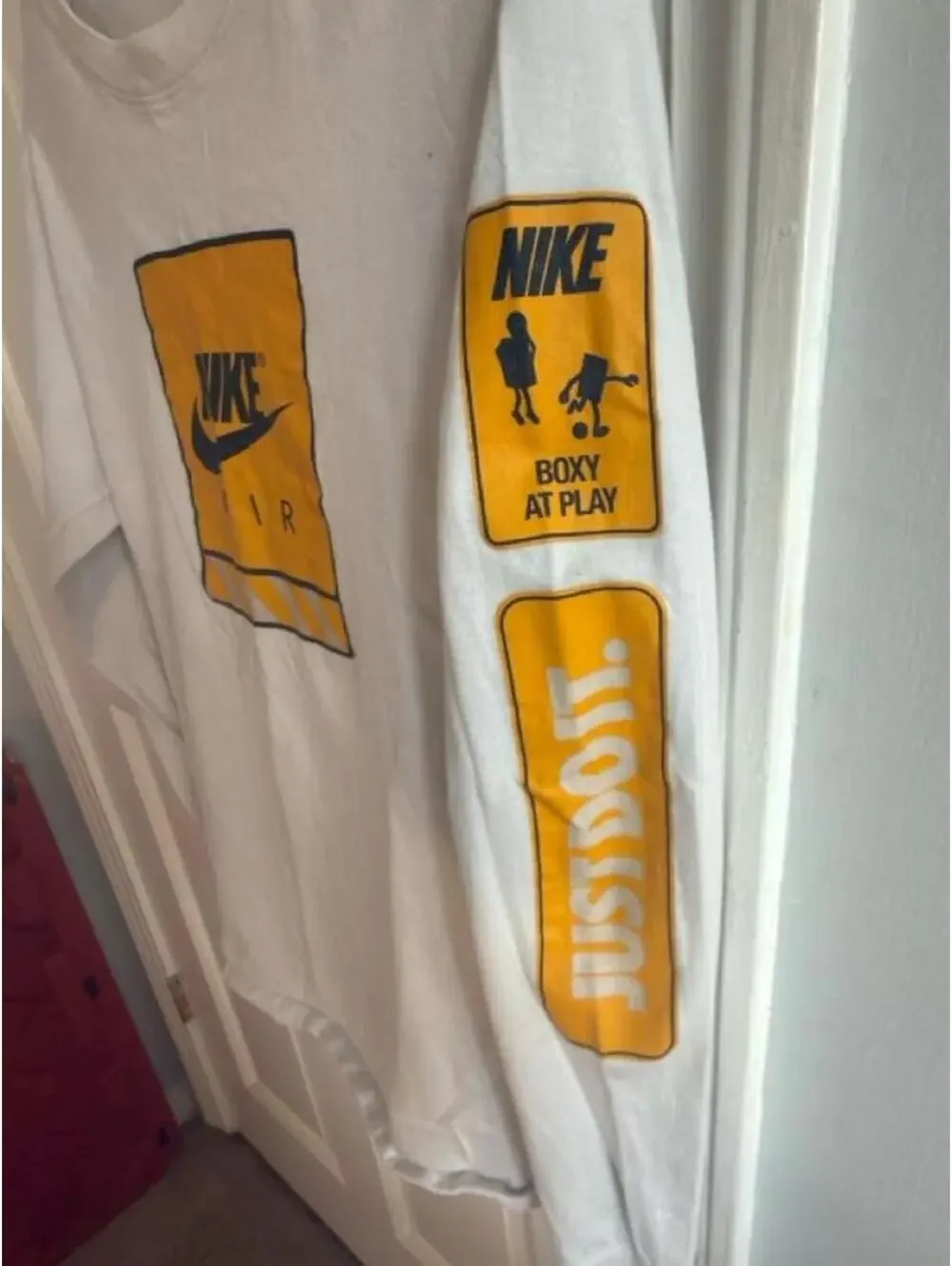 Nike Kid's White and Grey Tshirt